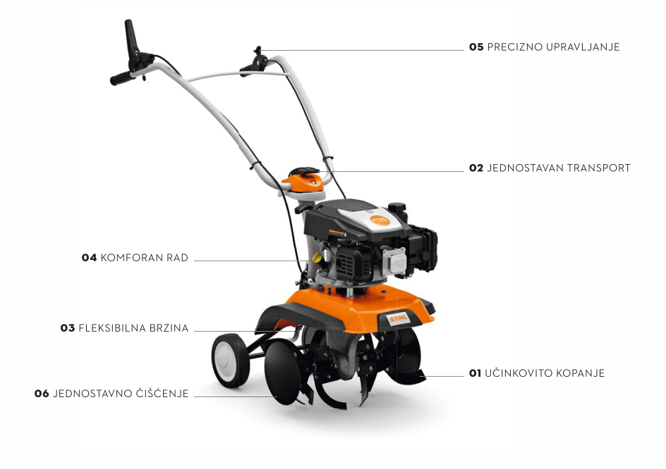 STIHL motokultivator u detalje